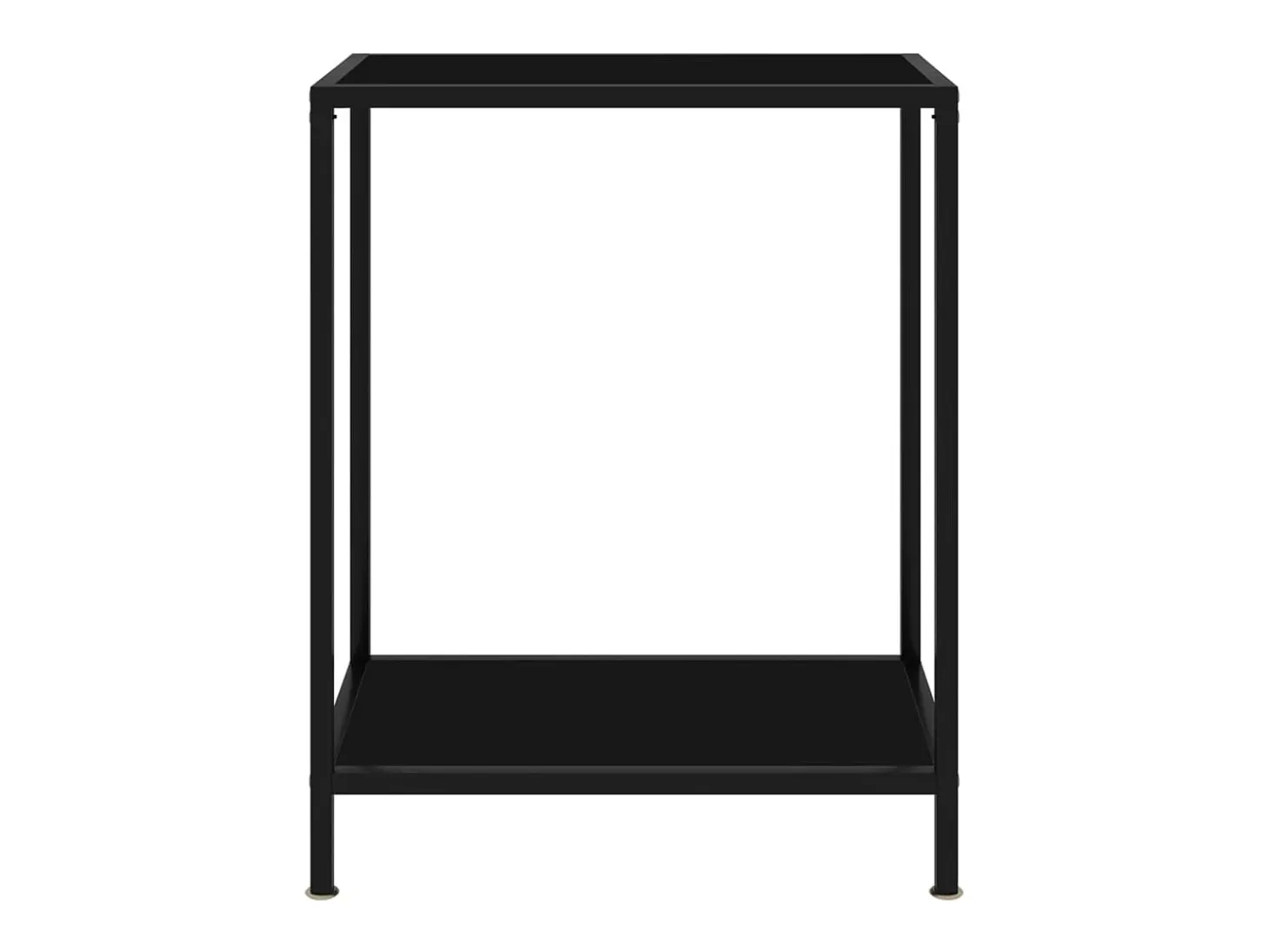 Mesa de consola negro vidrio templado 60x35x75 cm