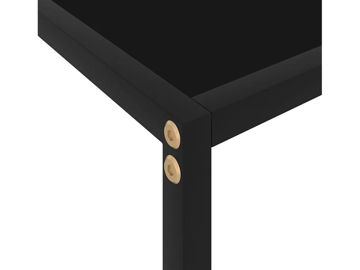 Mesa de consola negro vidrio templado 60x35x75 cm