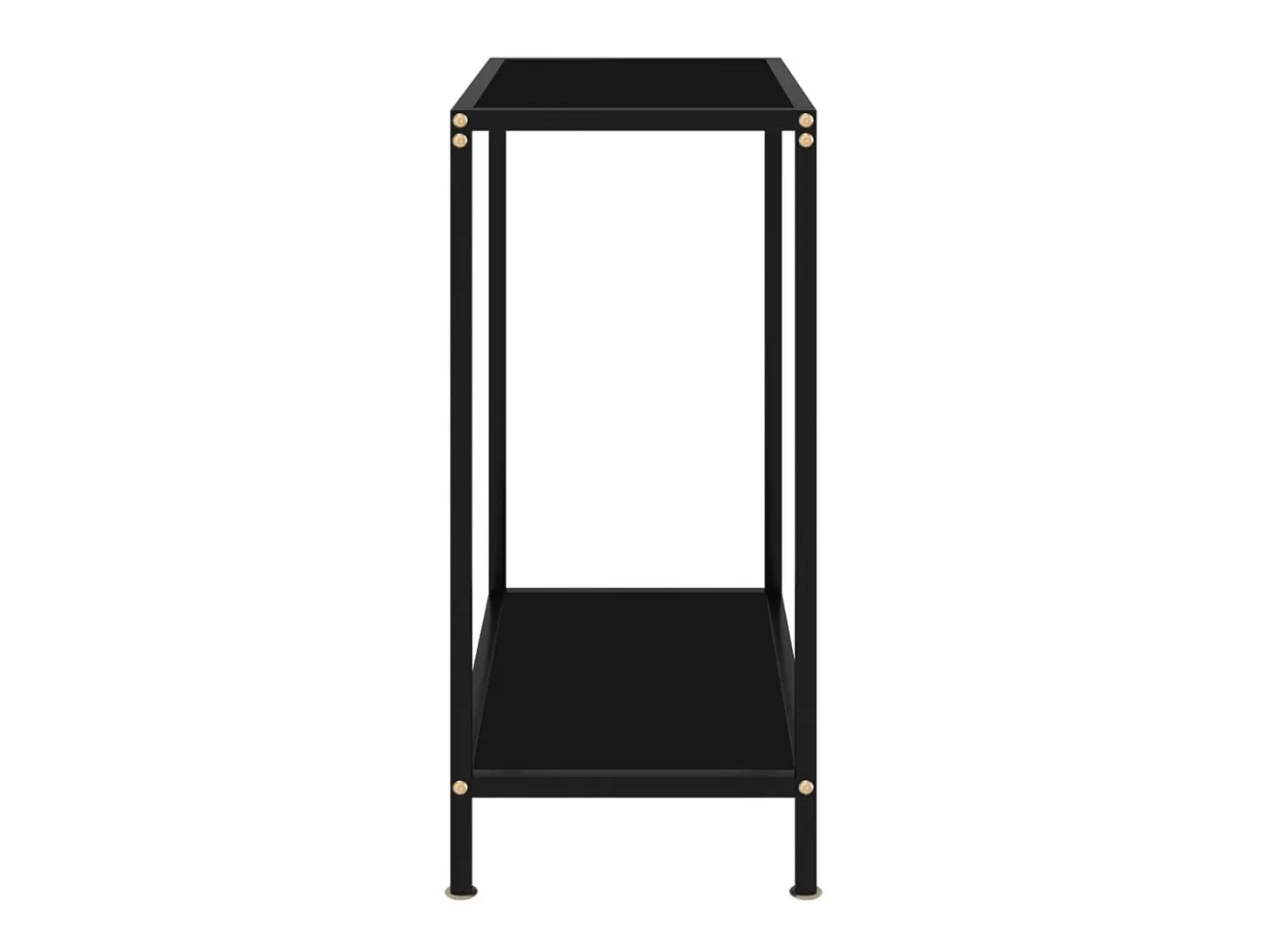 Mesa de consola negro vidrio templado 60x35x75 cm