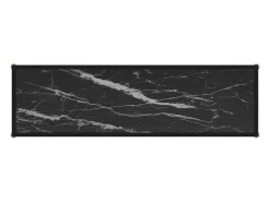 Mesa de consola negro vidrio templado 120x35x75 cm