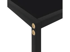 Mesa de consola negro vidrio templado 120x35x75 cm ES367673