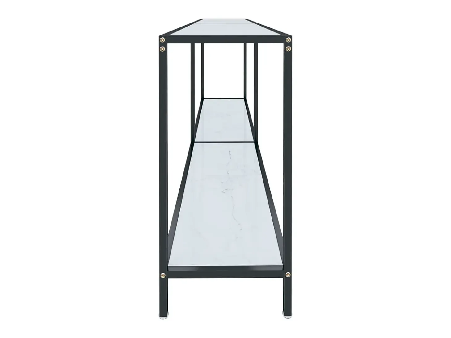Mesa de consola vidrio templado blanco 180x35x75,5 cm ES740752
