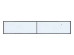 Mesa de consola vidrio templado blanco 180x35x75,5 cm ES740752