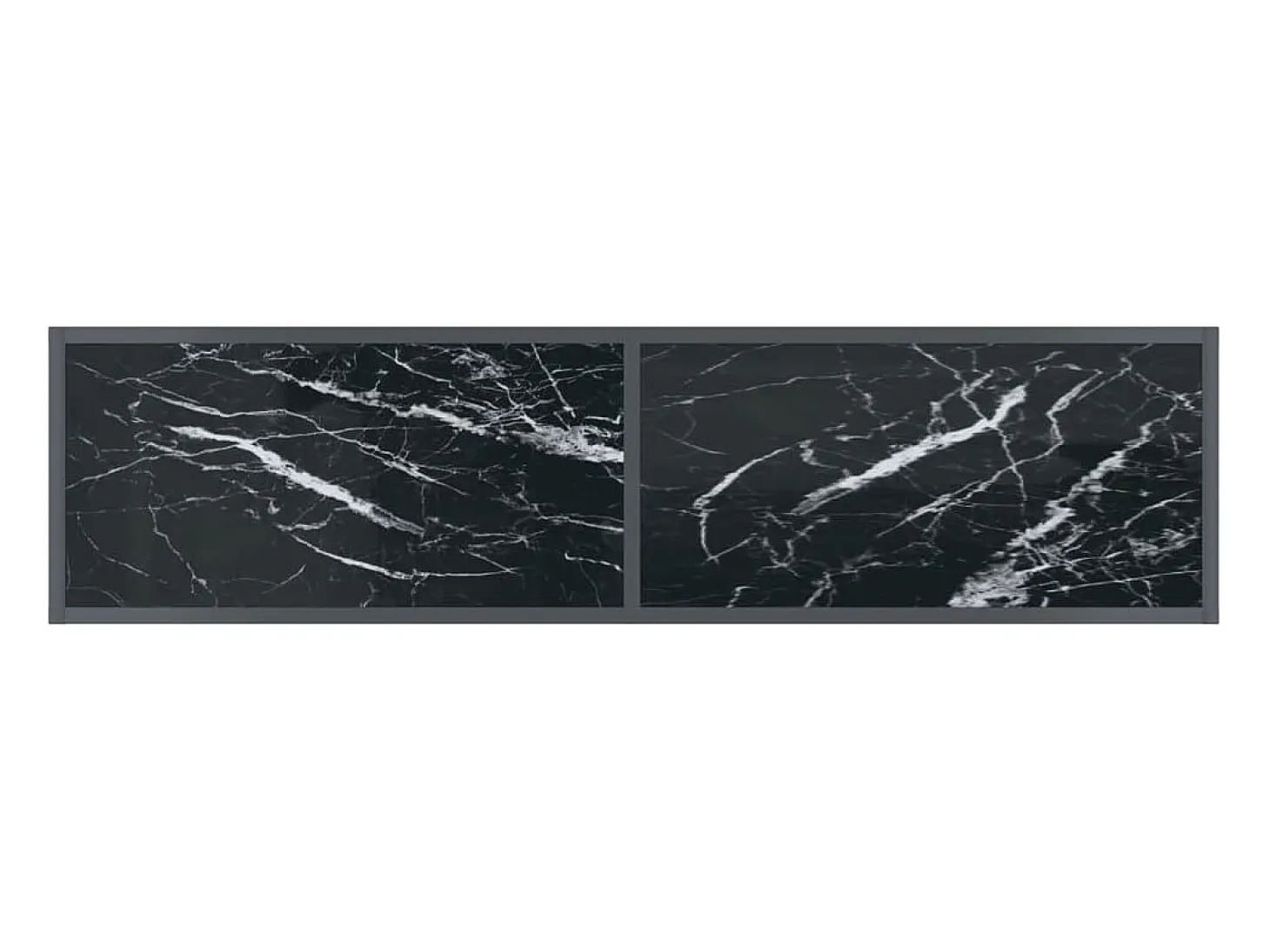 Mesa de consola vidrio templado negro 140x35x75,5 cm