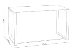 Mesa de escritorio Benetto XL Metal cromado