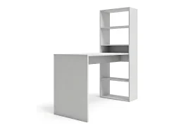 Mesa de escritorio con estantería en blanco artik 120x50 cm Cosmic Blanco Artik (Blanco Mate)