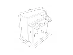 Mesa de escritorio consola Aput Blanco