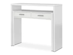 Mesa de escritorio extensible Zira Blanco Artik (Blanco Mate)