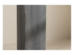 Mesa de esquina RamsvikL con pedestal negro.