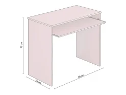 Mesa de ordenador Smile Rosa nube
