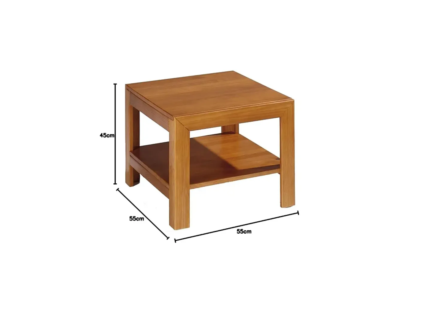 Mesa De Rincón Madera De Pino 45 cm(alto)55 cm(ancho)55 cm(largo)