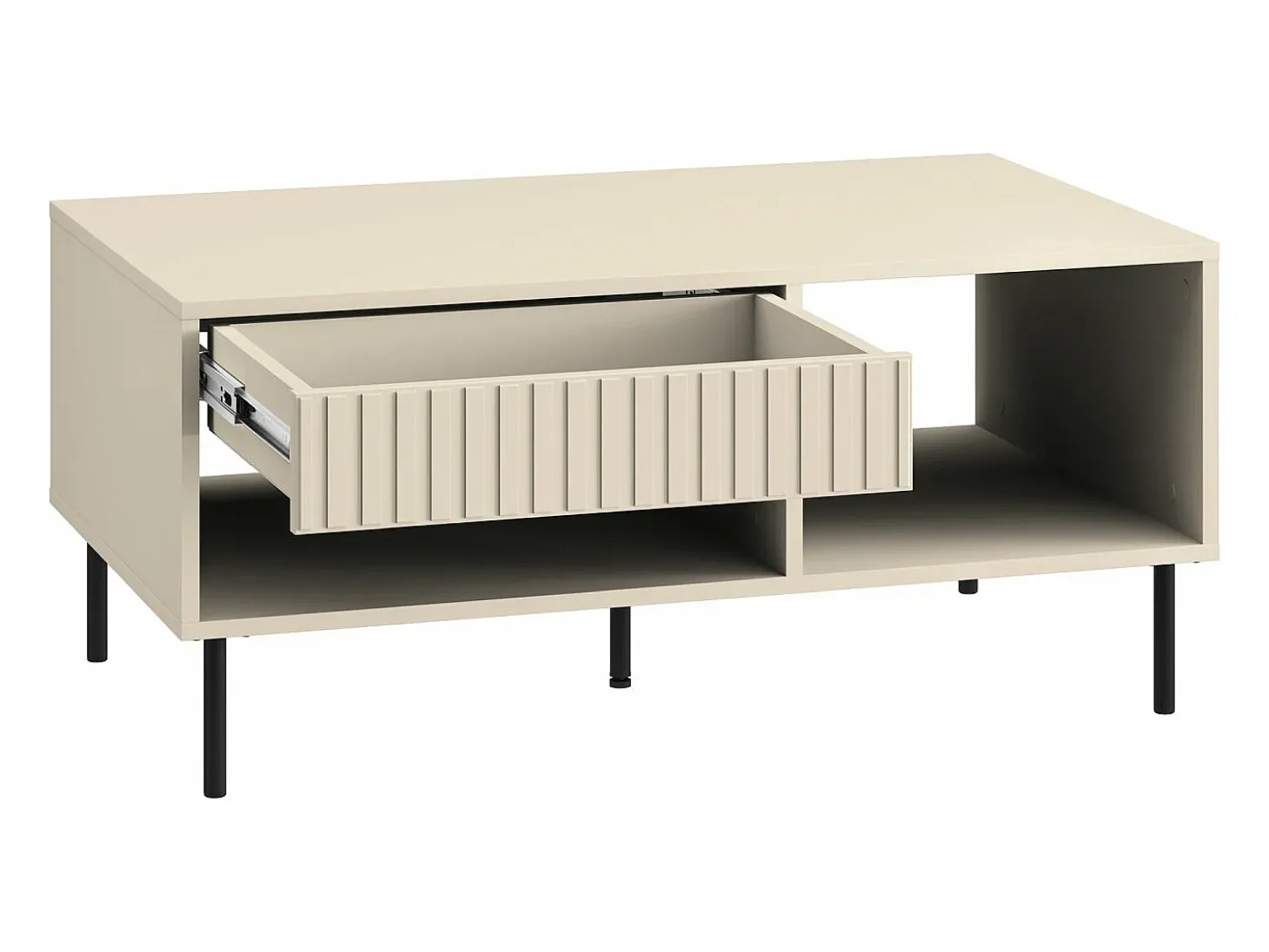 Mesa de salón rectangular - 100 cm - Beige - CALETTO