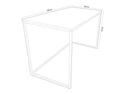 Mesa estudio Mia roble Nordish/blanco 120x60 cm Adec