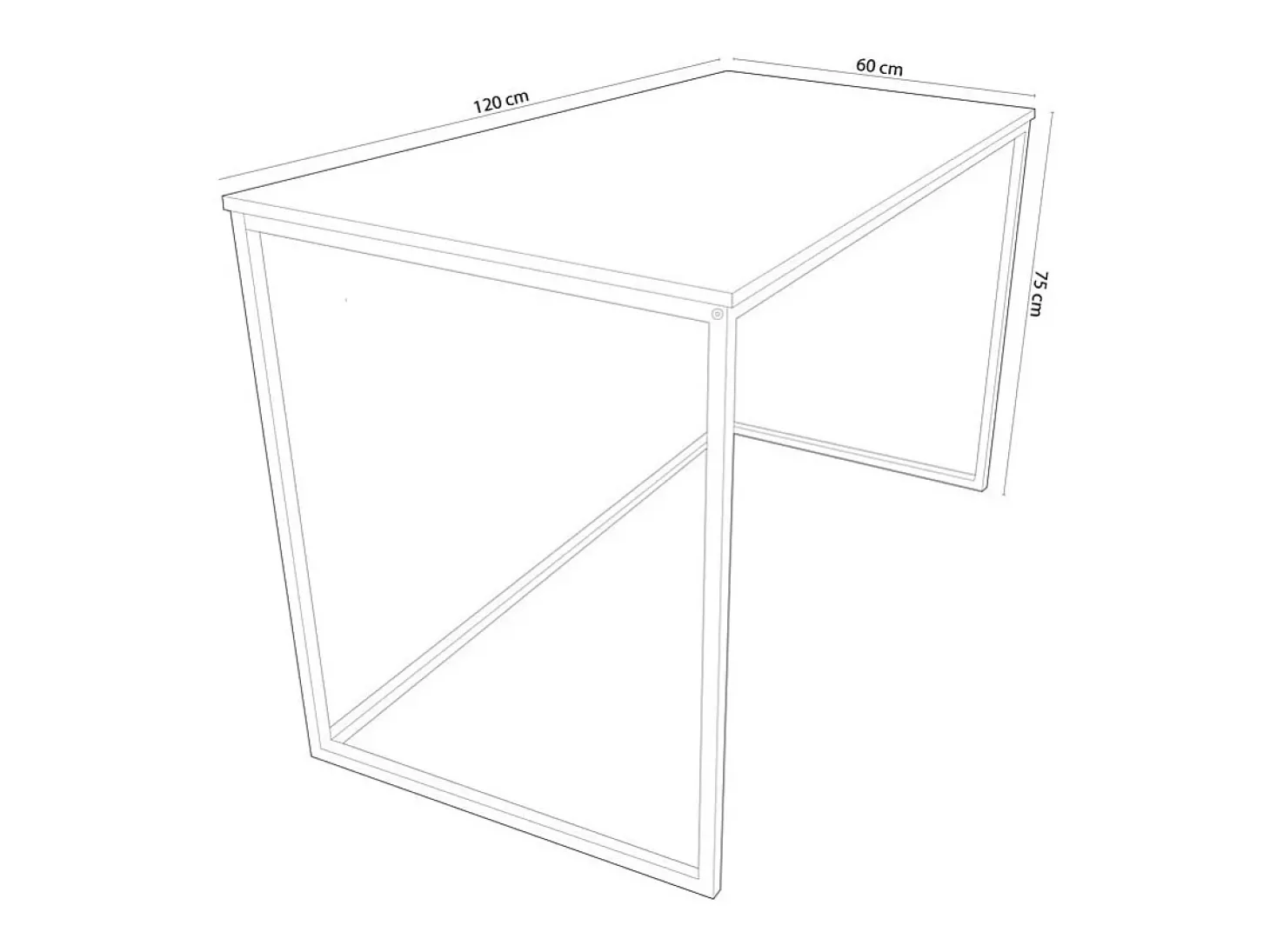 Mesa estudio Mia roble Nordish/blanco 120x60 cm Adec