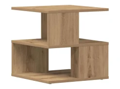 Mesa lateral Roble artisan 40 x 40 x 40 cm Madera contrachapada