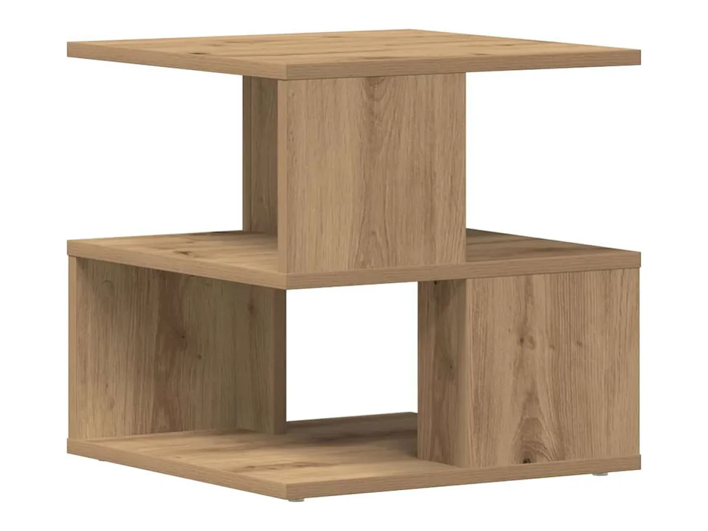 Mesa lateral Roble artisan 40 x 40 x 40 cm Madera contrachapada