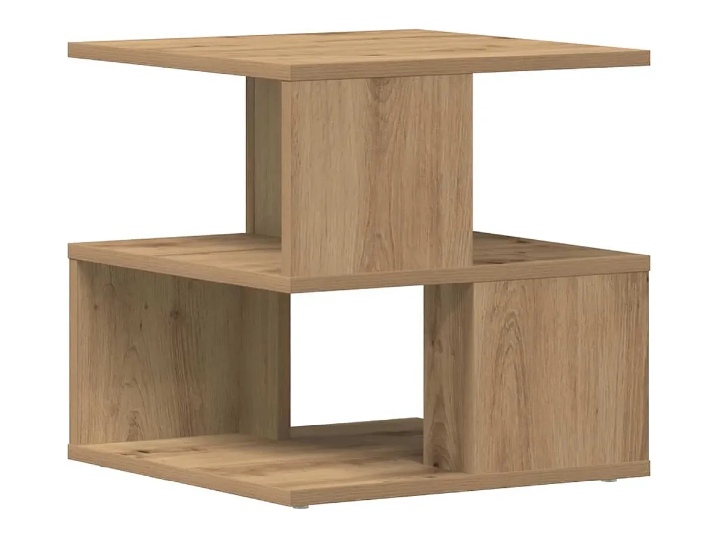 Mesa lateral Roble artisan 40 x 40 x 40 cm Madera contrachapada