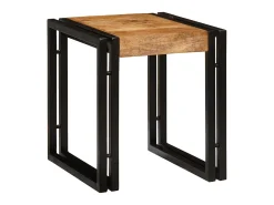 Mesa Nido 3 piezas Madera de mango maciza rugosa y un metal