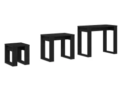 Mesa Nido 3 piezas Roble negro 61 x 28 x 47 cm