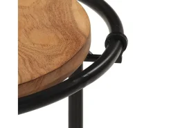 Mesas apilables 3 piezas madera maciza de acacia