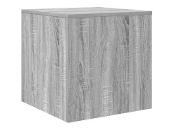 Mesas apilables 3 pzas madera contrachapada color gris Sonoma