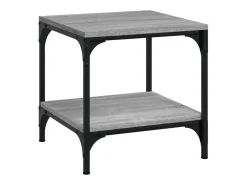 Mesas auxiliares 2 uds contrachapada gris Sonoma 40x40x40 cm