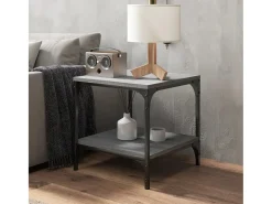Mesas auxiliares 2 uds contrachapada gris Sonoma 40x40x40 cm