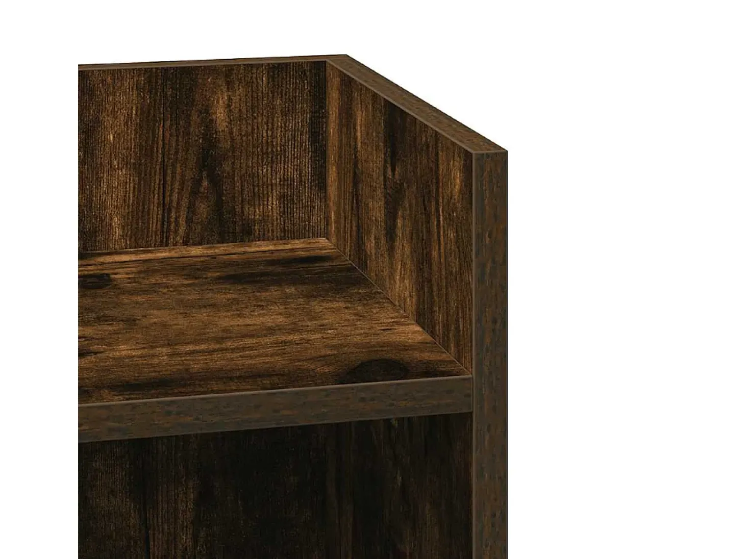 Mesas auxiliares 2 uds con estante ahumado roble 25,5x27x60 cm