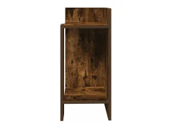 Mesas auxiliares 2 uds con estante ahumado roble 25,5x27x60 cm