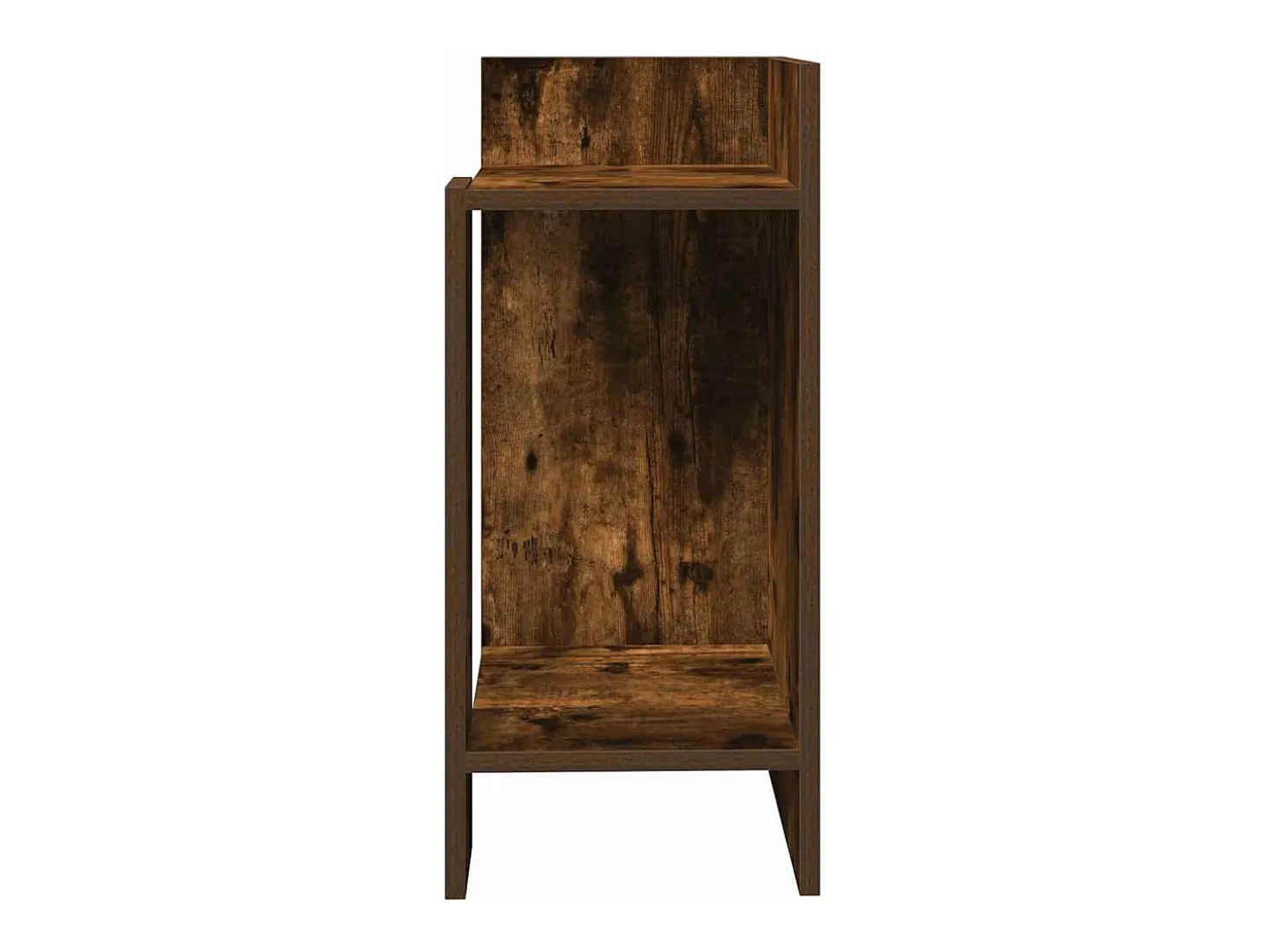 Mesas auxiliares 2 uds con estante ahumado roble 25,5x27x60 cm