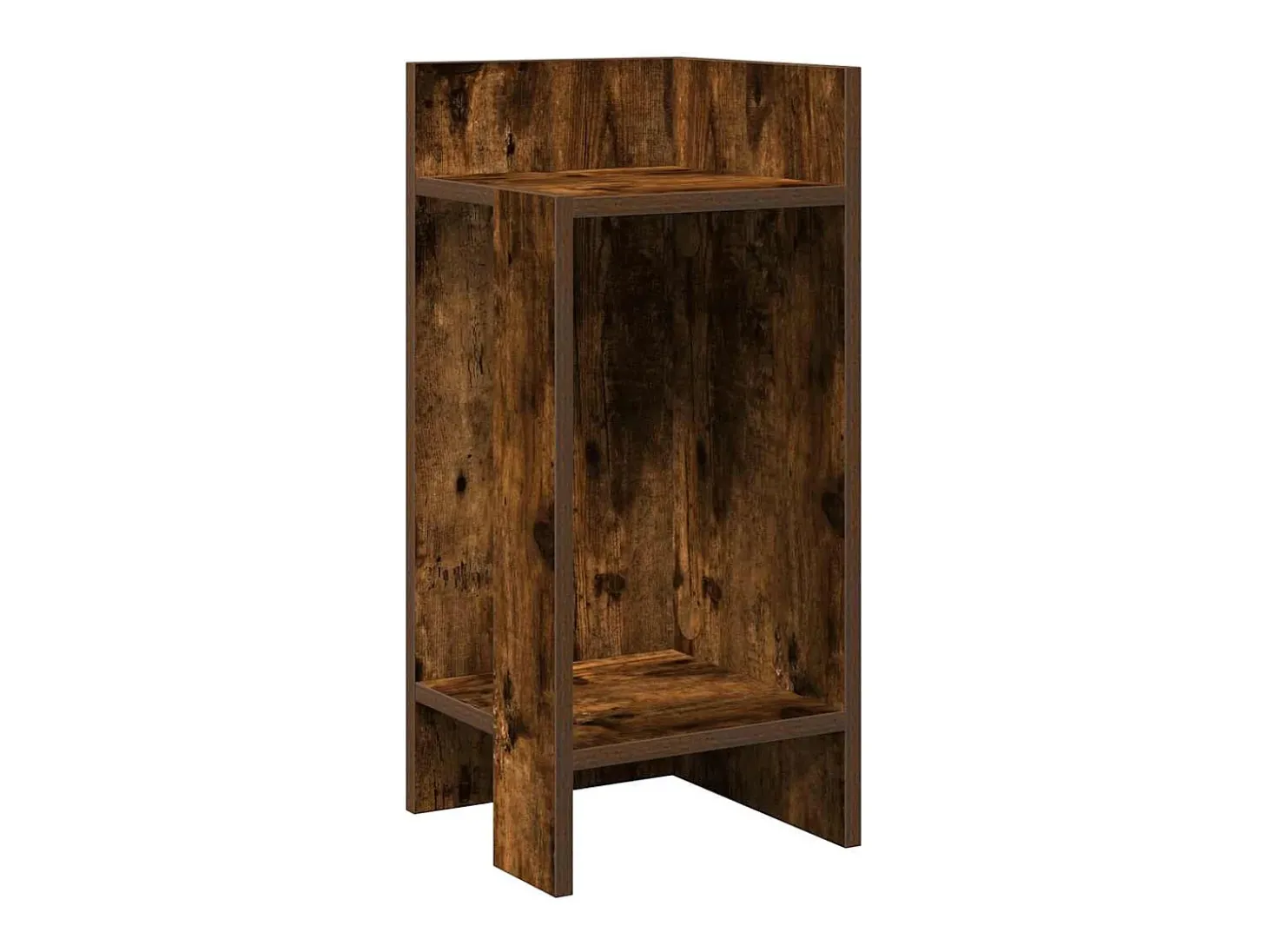 Mesas auxiliares 2 uds con estante ahumado roble 25,5x27x60 cm