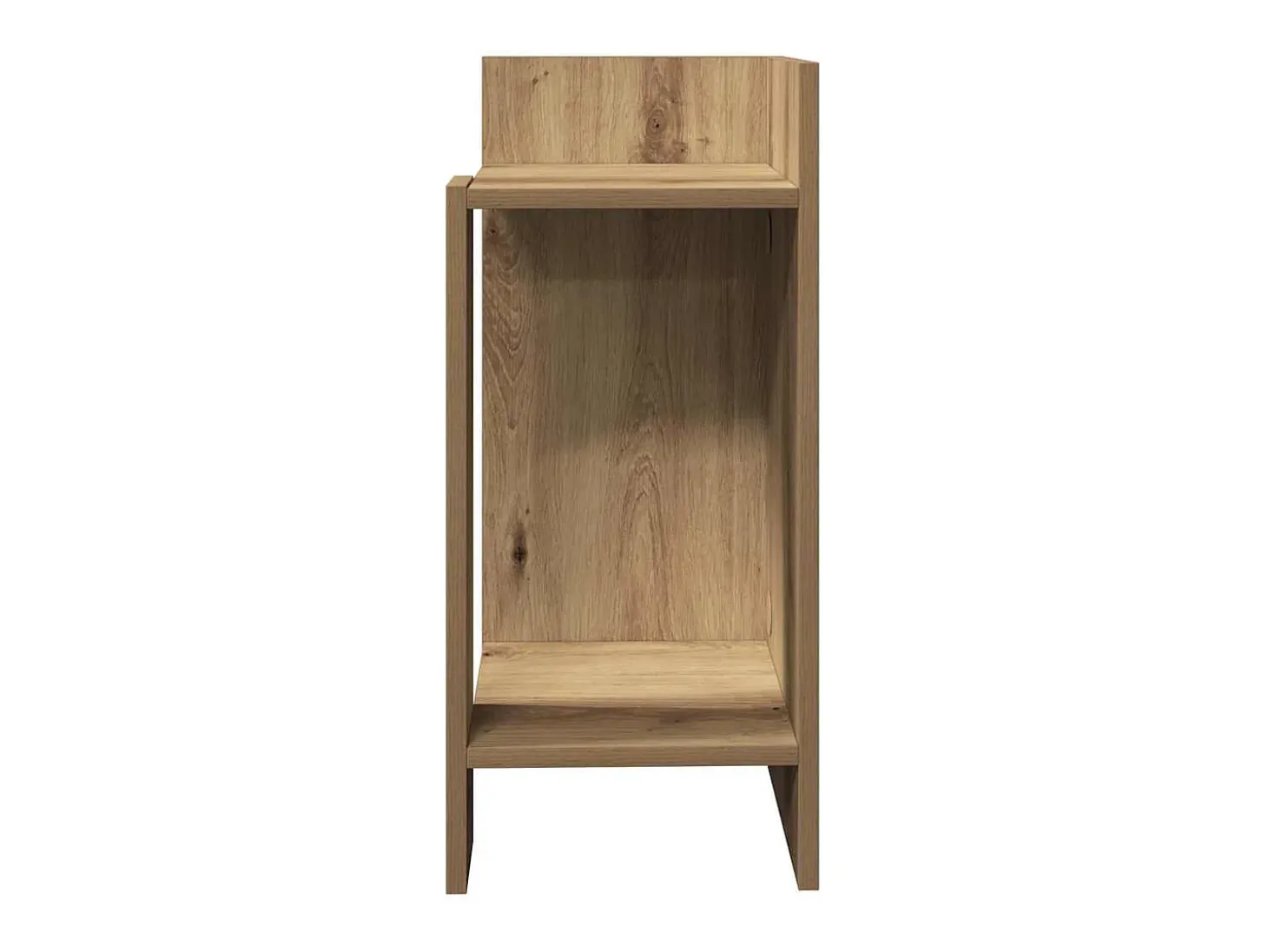 Mesas auxiliares 2 uds con estante artesanal roble 25,5x27x60cm