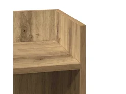 Mesas auxiliares 2 uds con estante artesanal roble 25,5x27x60cm