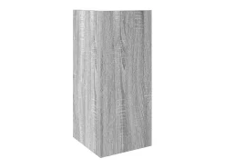 Mesas auxiliares 2 uds con estante gris sonoma 25,5x27x60 cm