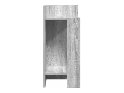 Mesas auxiliares 2 uds con estante gris sonoma 25,5x27x60 cm