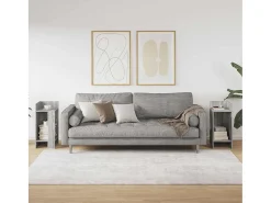 Mesas auxiliares 2 uds con estante gris sonoma 25,5x27x60 cm