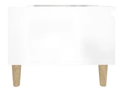 Mesas auxiliares 2 uds contrachapada blanco brillo 50x46x35 cm