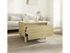 Mesas auxiliares 2 uds madera roble Sonoma 50x46x35 cm