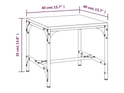 Mesas auxiliares 2 uds madera contrachapada negro 40x40x35 cm