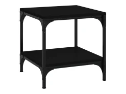 Mesas auxiliares 2 uds madera contrachapada negro 40x40x40 cm