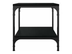 Mesas auxiliares 2 uds madera contrachapada negro 40x40x40 cm