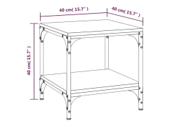 Mesas auxiliares 2 uds madera contrachapada negro 40x40x40 cm