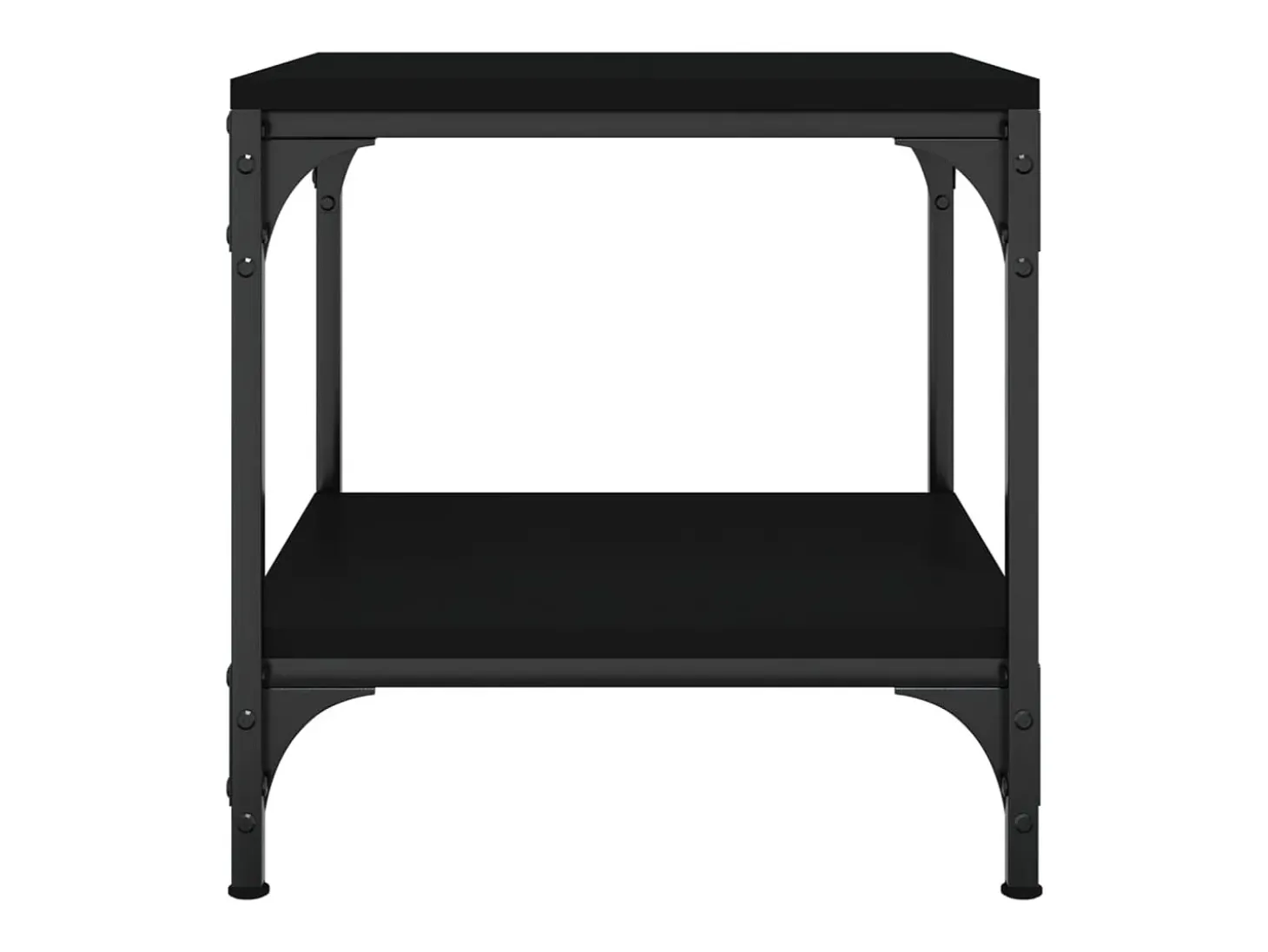 Mesas auxiliares 2 unidades madera contrachapada negro 40x40x40 cm
