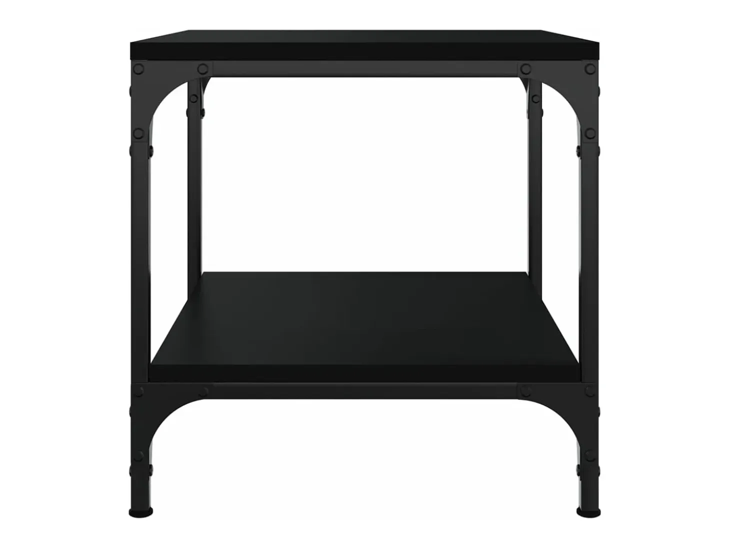 Mesas auxiliares 2 unidades madera contrachapada negro 40x40x40 cm