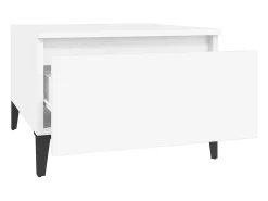 Mesas auxiliares 2 unidades madera contrachapada blanco 50x46x35 cm