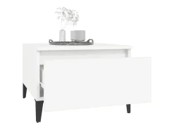 Mesas auxiliares 2 unidades madera contrachapada blanco 50x46x35 cm