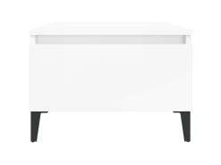 Mesas auxiliares 2 unidades contrachapada blanco brillo 50x46x35 cm