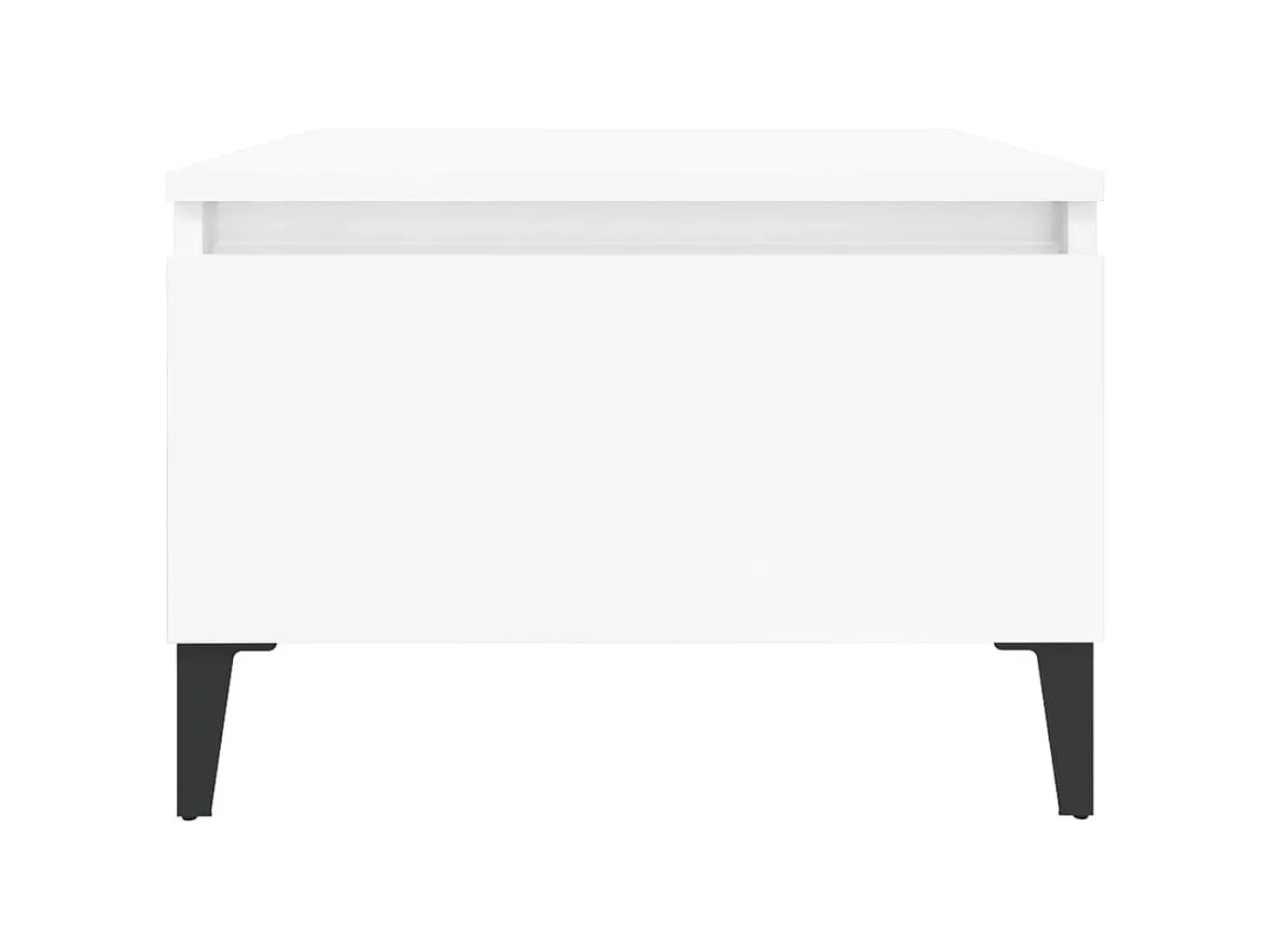Mesas auxiliares 2 unidades contrachapada blanco brillo 50x46x35 cm