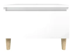 Mesas auxiliares 2 unidades contrachapada blanco brillo 50x46x35 cm