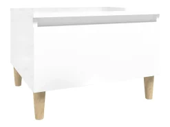 Mesas auxiliares 2 unidades contrachapada blanco brillo 50x46x35 cm